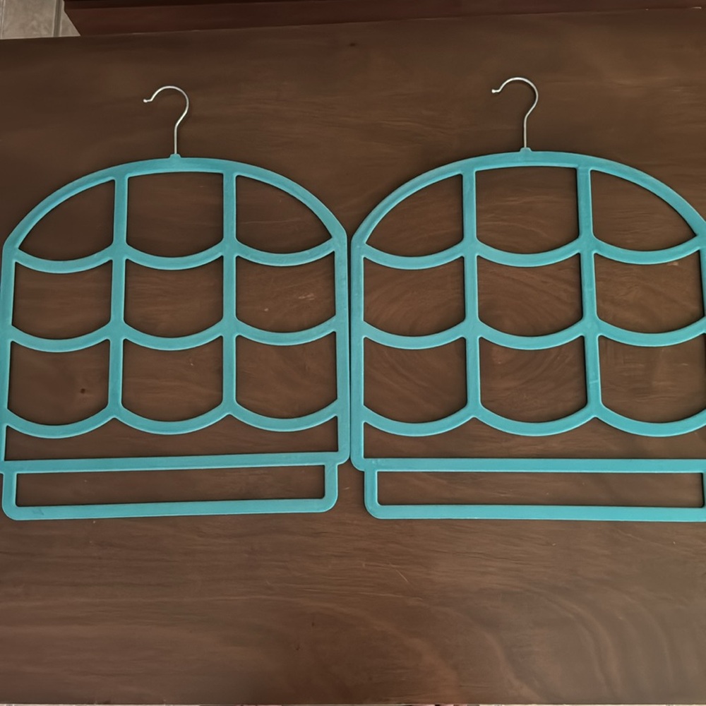 Turquoise Multi-Slot Accessory Hangers - Set of 2